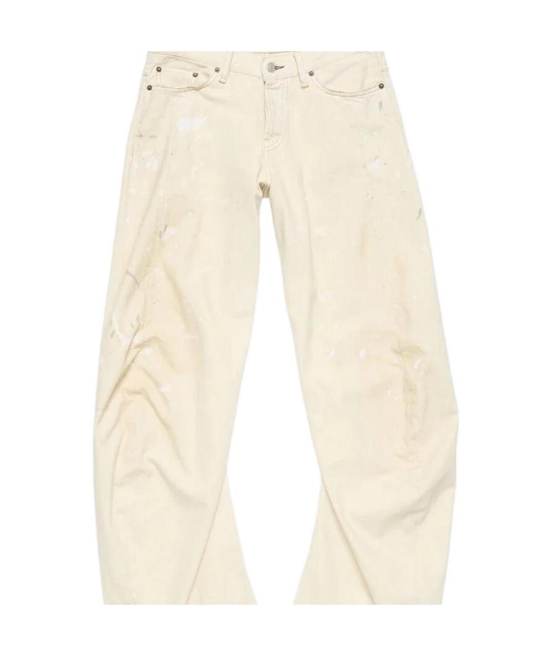 ACNE STUDIOS Белые прямые джинсы, фото 4