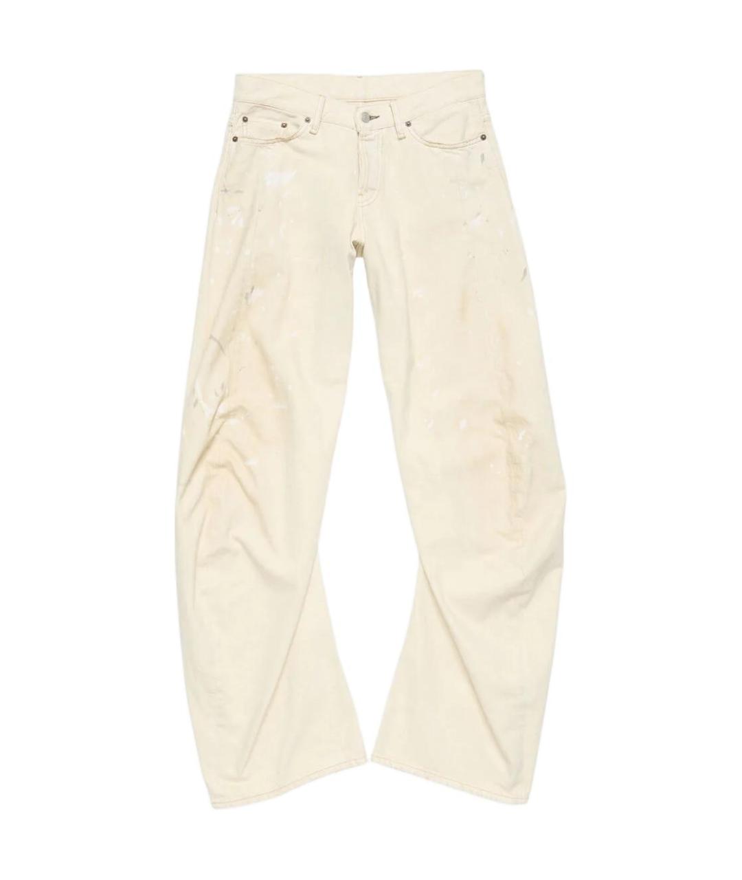 ACNE STUDIOS Белые прямые джинсы, фото 1