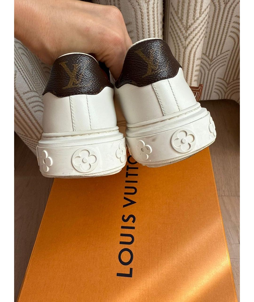 LOUIS VUITTON Белые кожаные кеды, фото 6