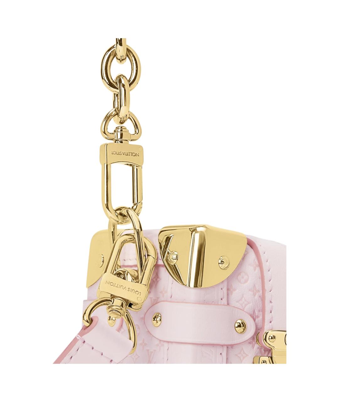 LOUIS VUITTON Розовая кожаная сумка с короткими ручками, фото 5