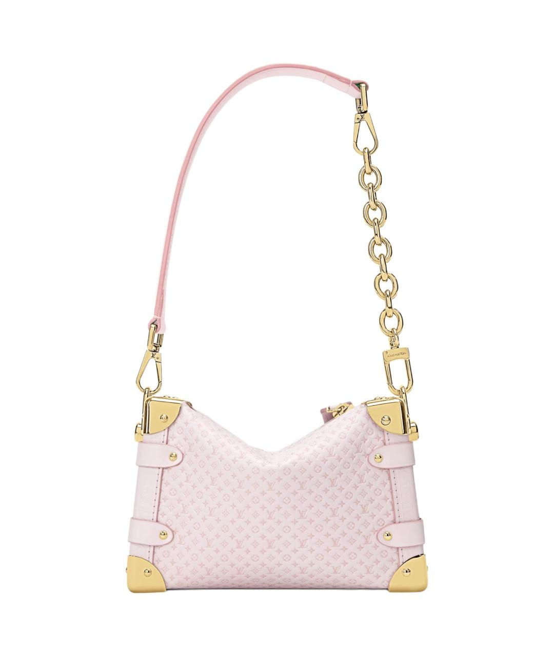 LOUIS VUITTON Розовая кожаная сумка с короткими ручками, фото 3