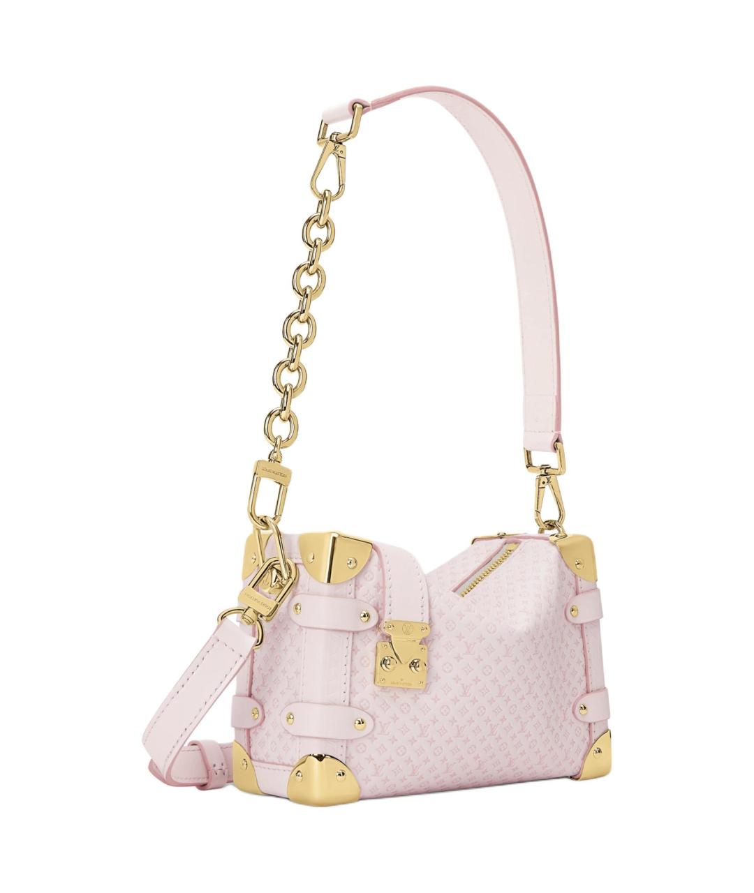 LOUIS VUITTON Розовая кожаная сумка с короткими ручками, фото 2