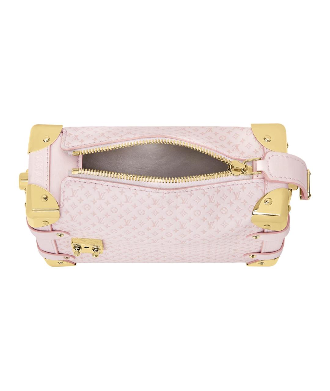 LOUIS VUITTON Розовая кожаная сумка с короткими ручками, фото 4