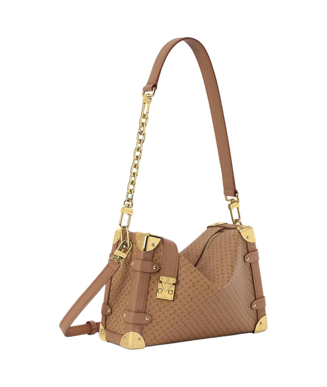 LOUIS VUITTON Коричневая кожаная сумка через плечо, фото 3