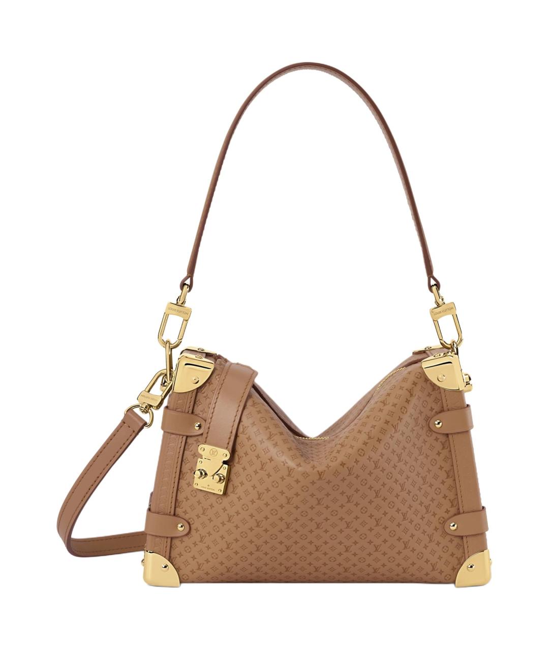 LOUIS VUITTON Коричневая кожаная сумка через плечо, фото 2