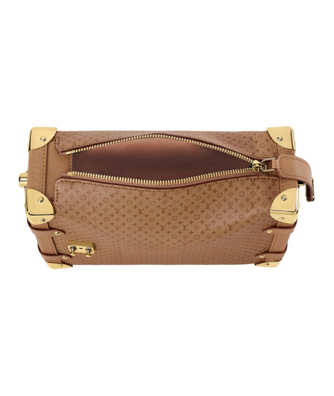 LOUIS VUITTON Коричневая кожаная сумка через плечо, фото 5