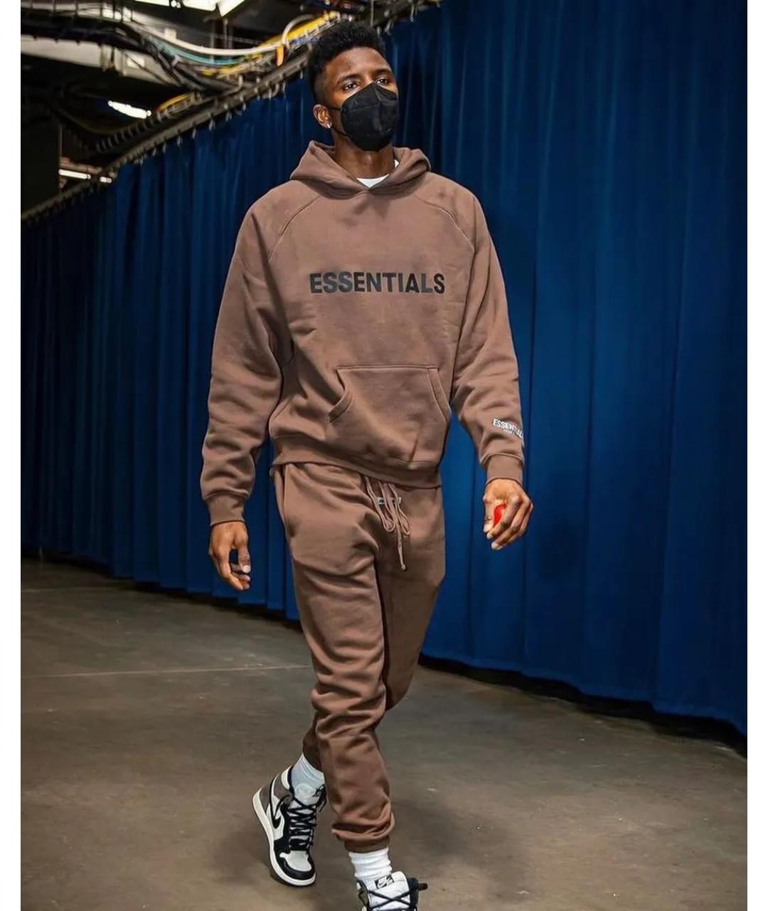FEAR OF GOD ESSENTIALS Коричневые хлопковые спортивные брюки и шорты, фото 3