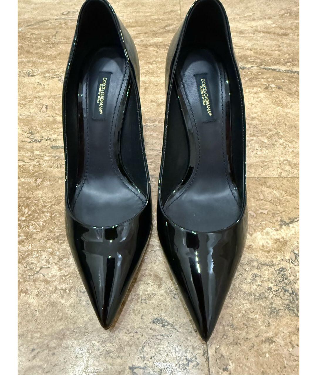 DOLCE&GABBANA Черные туфли из лакированной кожи, фото 2