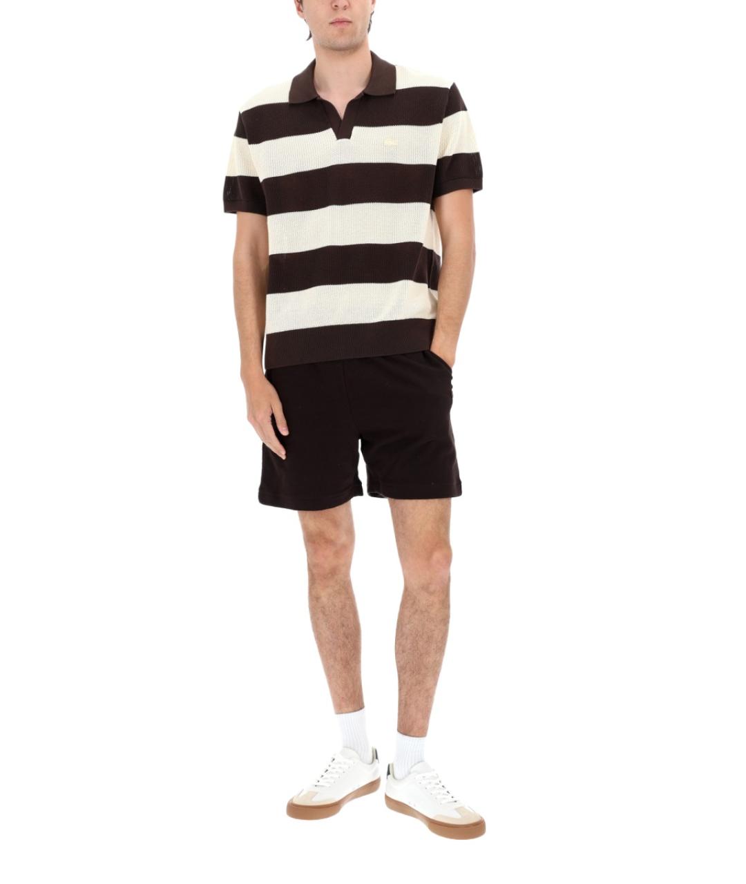 LACOSTE Коричневые хлопковые шорты, фото 2