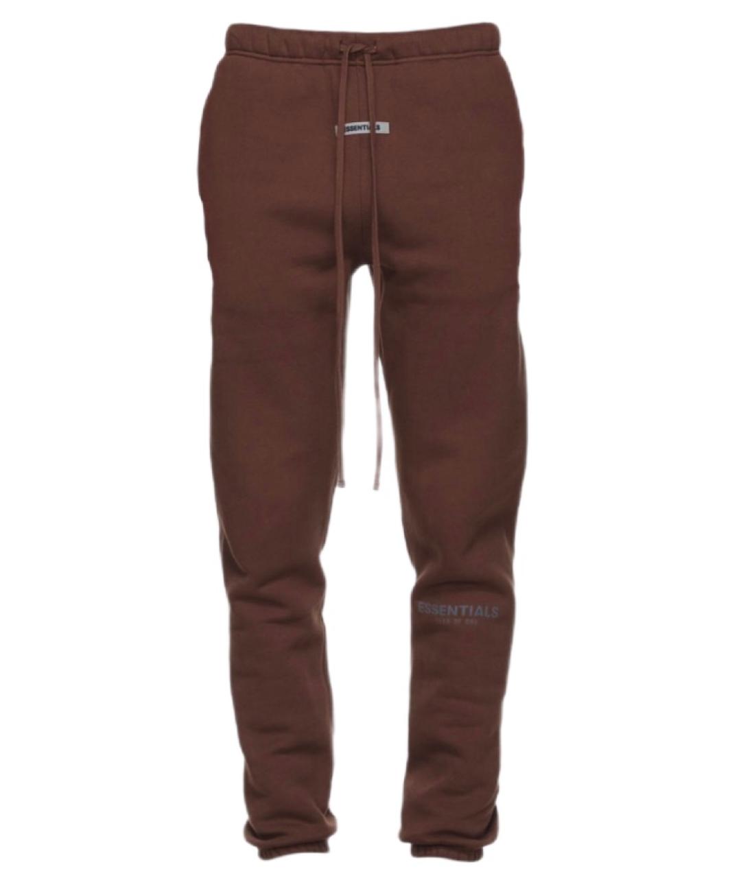 FEAR OF GOD ESSENTIALS Коричневые хлопковые повседневные брюки, фото 1