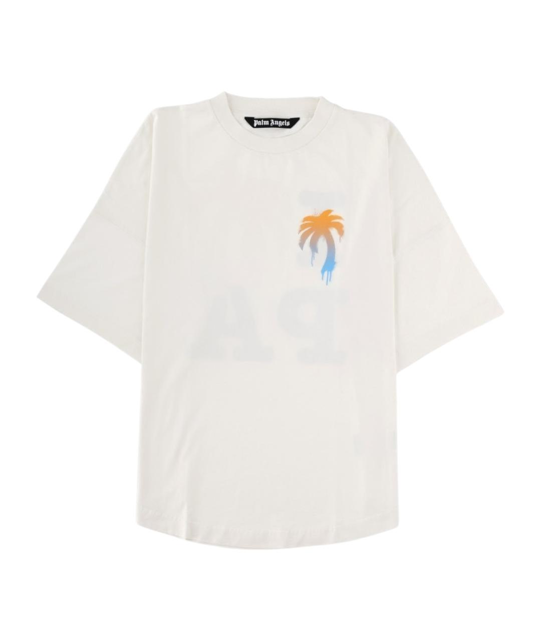 PALM ANGELS Белая хлопковая футболка, фото 1