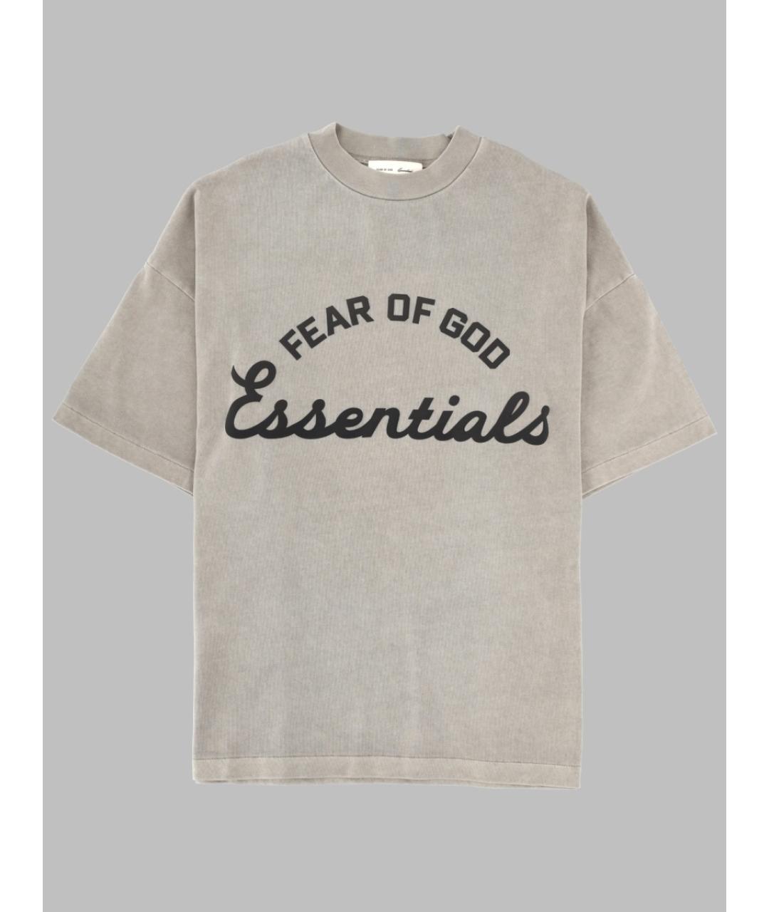 FEAR OF GOD ESSENTIALS Серая хлопковая футболка, фото 3