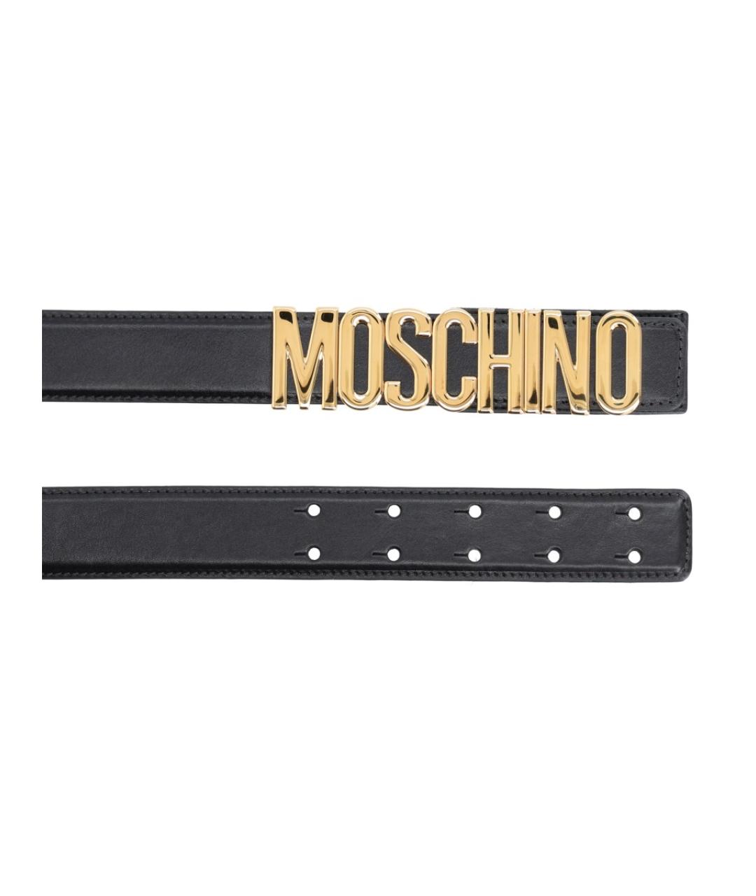 MOSCHINO Черный полиуретановый ремень, фото 2