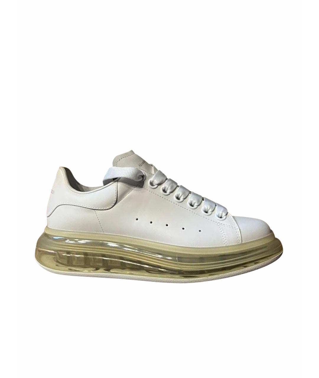 ALEXANDER MCQUEEN Белые кожаные кроссовки, фото 1