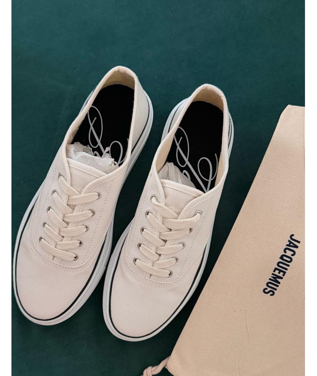 JACQUEMUS Белые текстильные кеды, фото 2