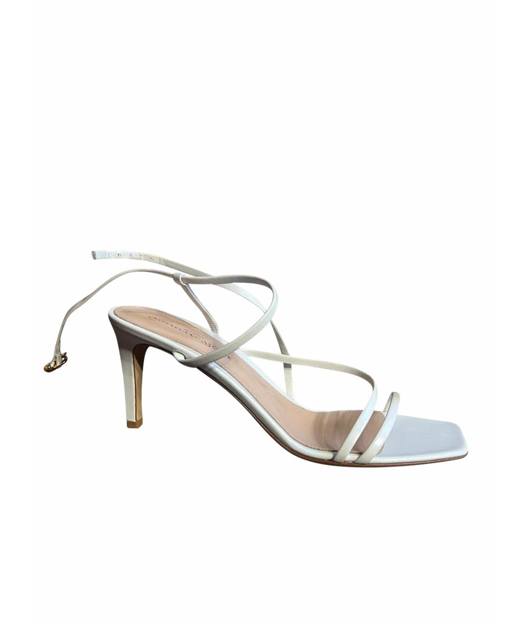 GIANVITO ROSSI Белые кожаные босоножки, фото 3