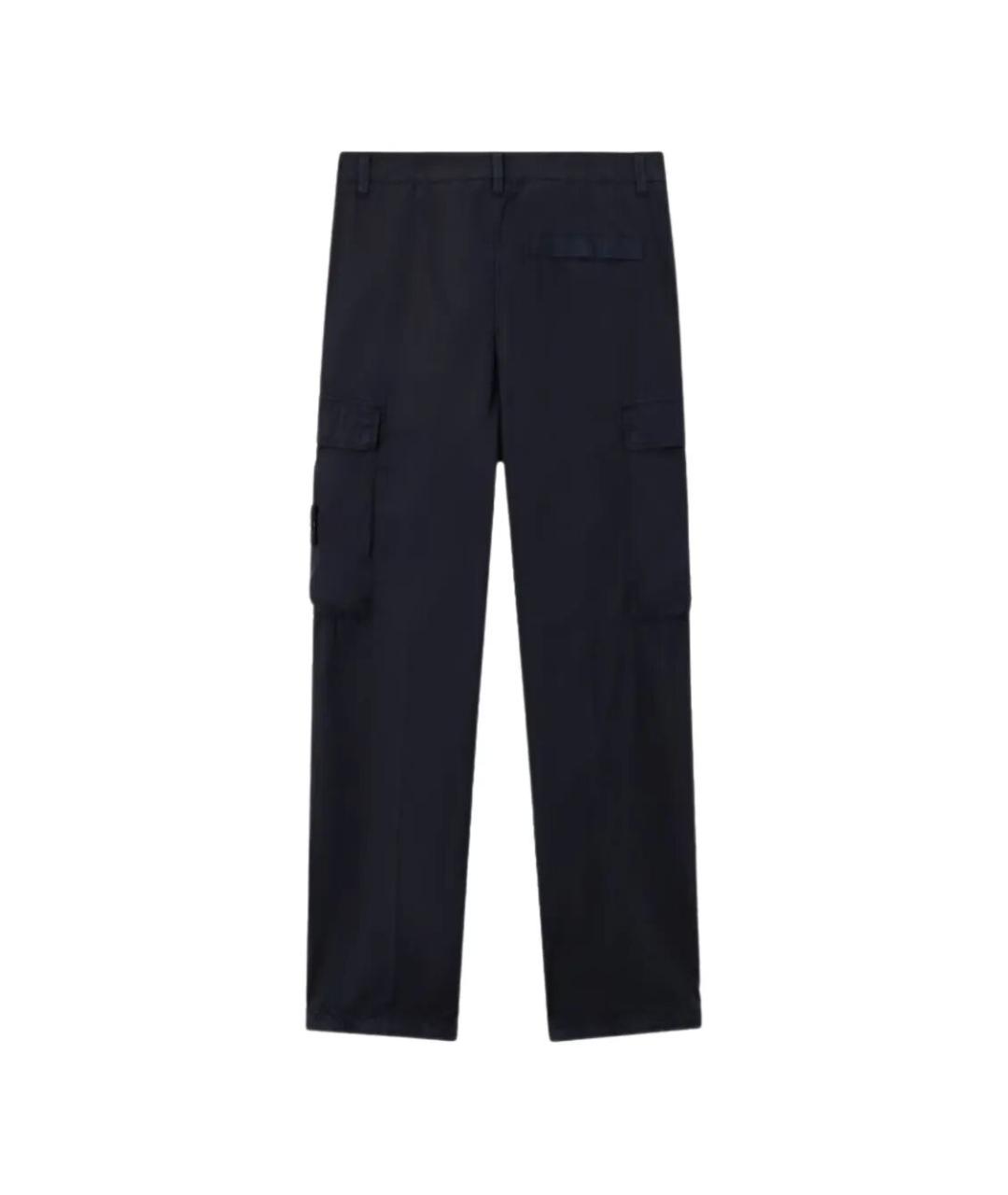 STONE ISLAND Синие хлопковые повседневные брюки, фото 3