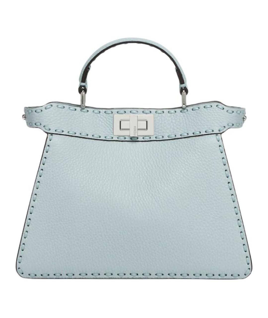 FENDI Голубая кожаная сумка через плечо, фото 1