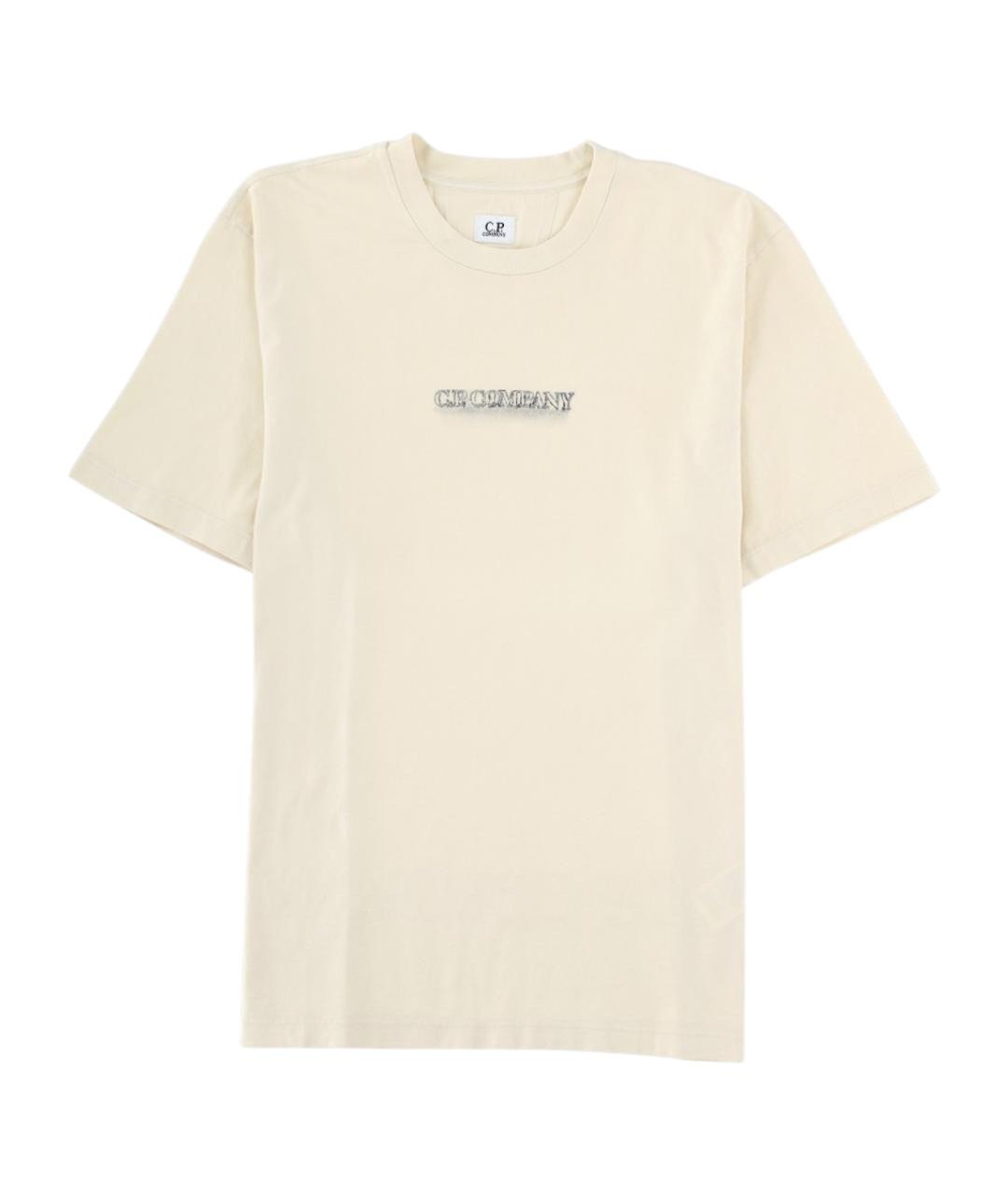 CP COMPANY Бежевая хлопковая футболка, фото 1