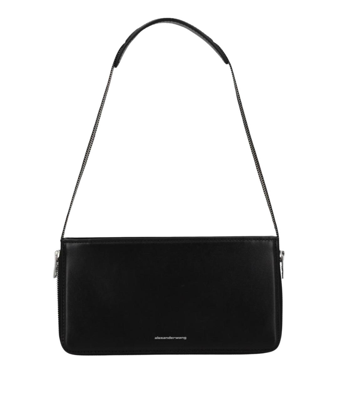 ALEXANDER WANG Черная кожаная сумка через плечо, фото 3