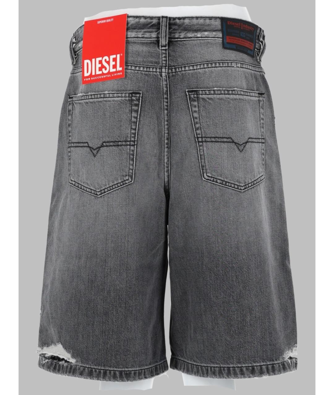 DIESEL Серые хлопковые шорты, фото 4