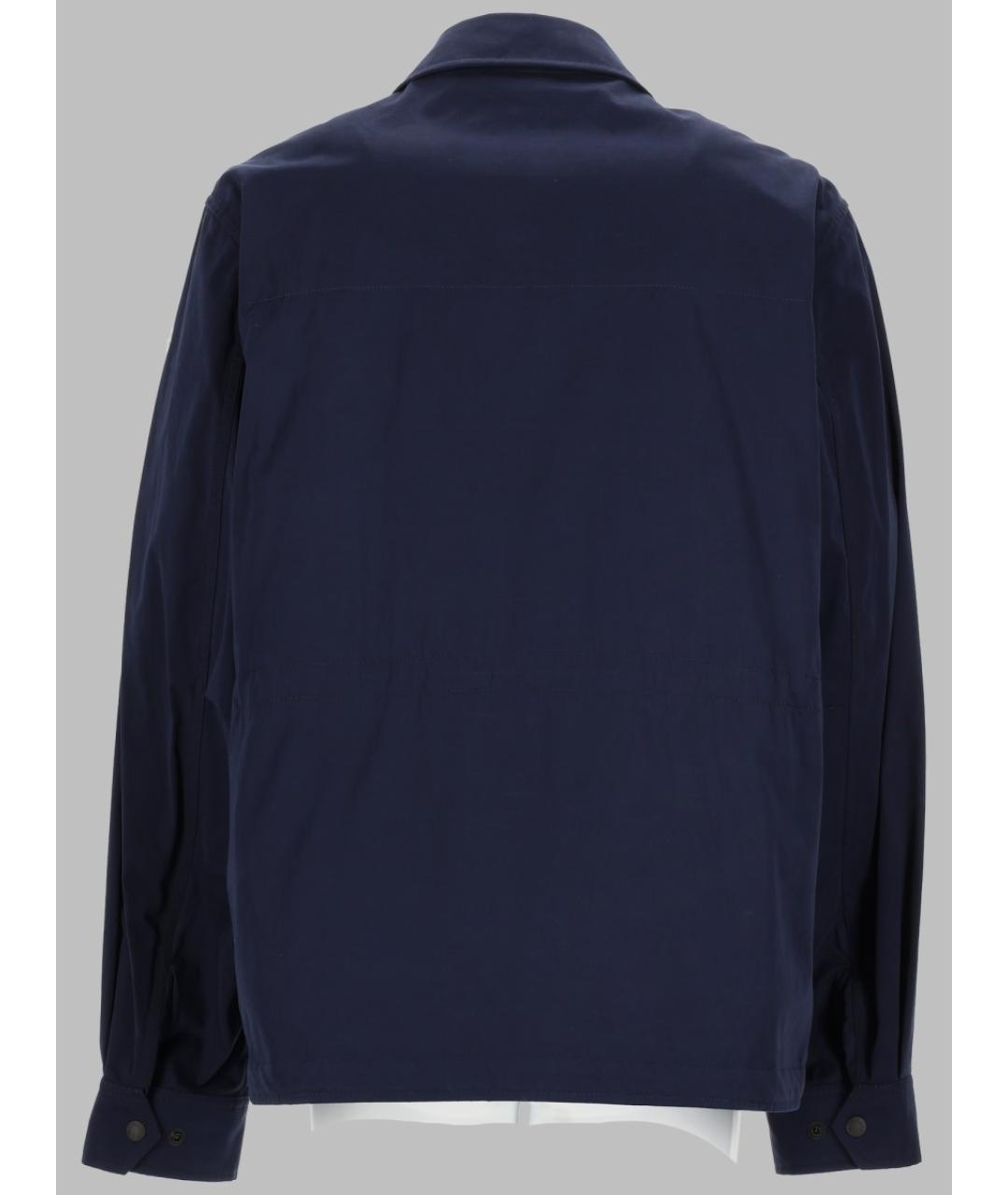 MONCLER Синяя полиэстеровая куртка, фото 3