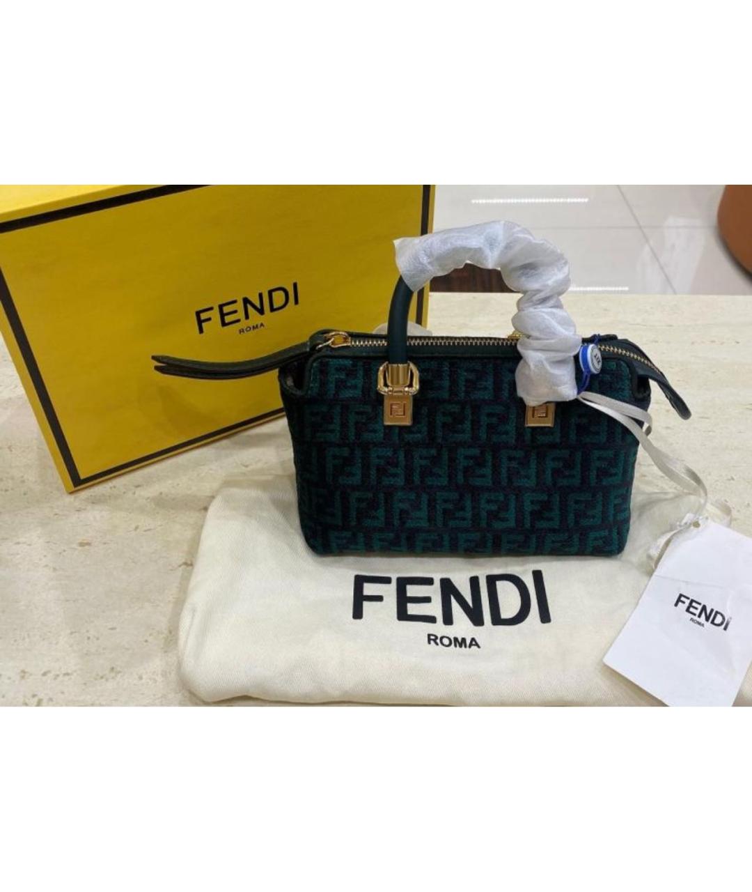 FENDI Бирюзовая сумка с короткими ручками, фото 2