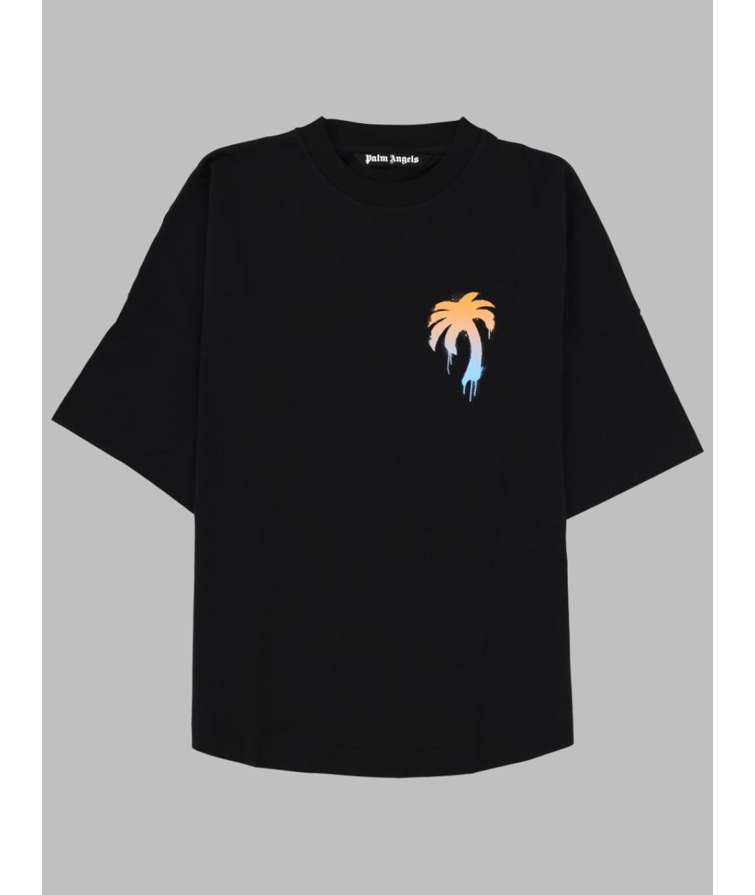 PALM ANGELS Черная хлопковая футболка, фото 3