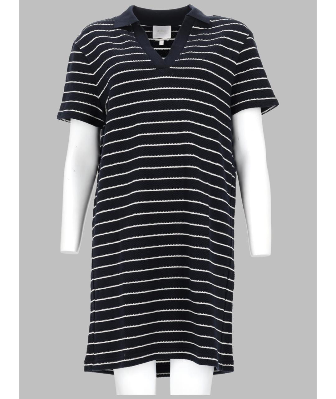 A.P.C. Антрацитовое хлопковое повседневное платье, фото 3