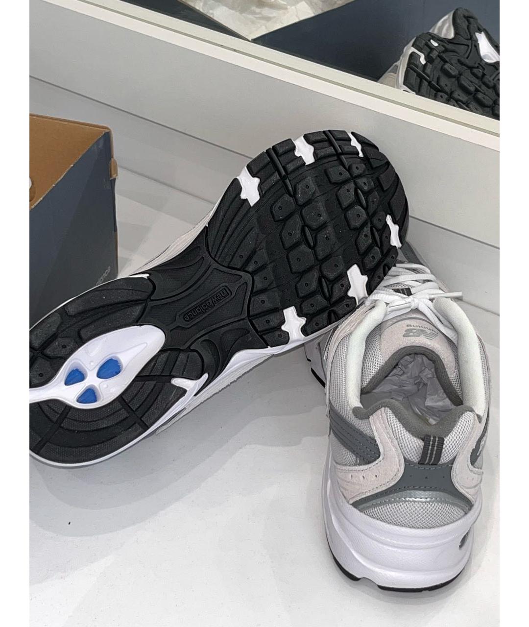 NEW BALANCE Антрацитовые текстильные низкие кроссовки / кеды, фото 4