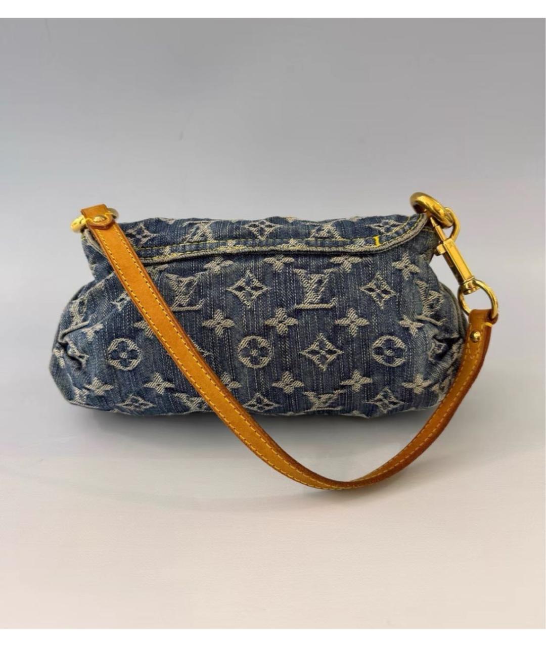 LOUIS VUITTON Голубая деним сумка через плечо, фото 7