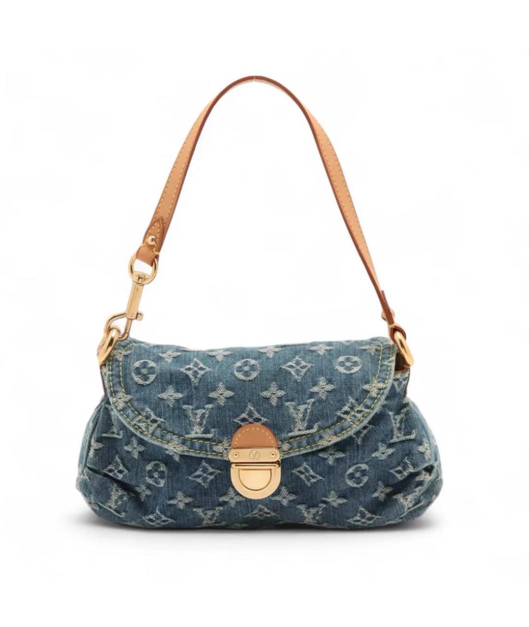 LOUIS VUITTON Голубая деним сумка через плечо, фото 8