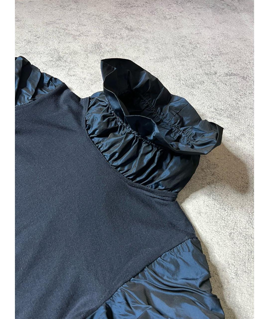 BURBERRY Темно-синий шерстяной джемпер / свитер, фото 4