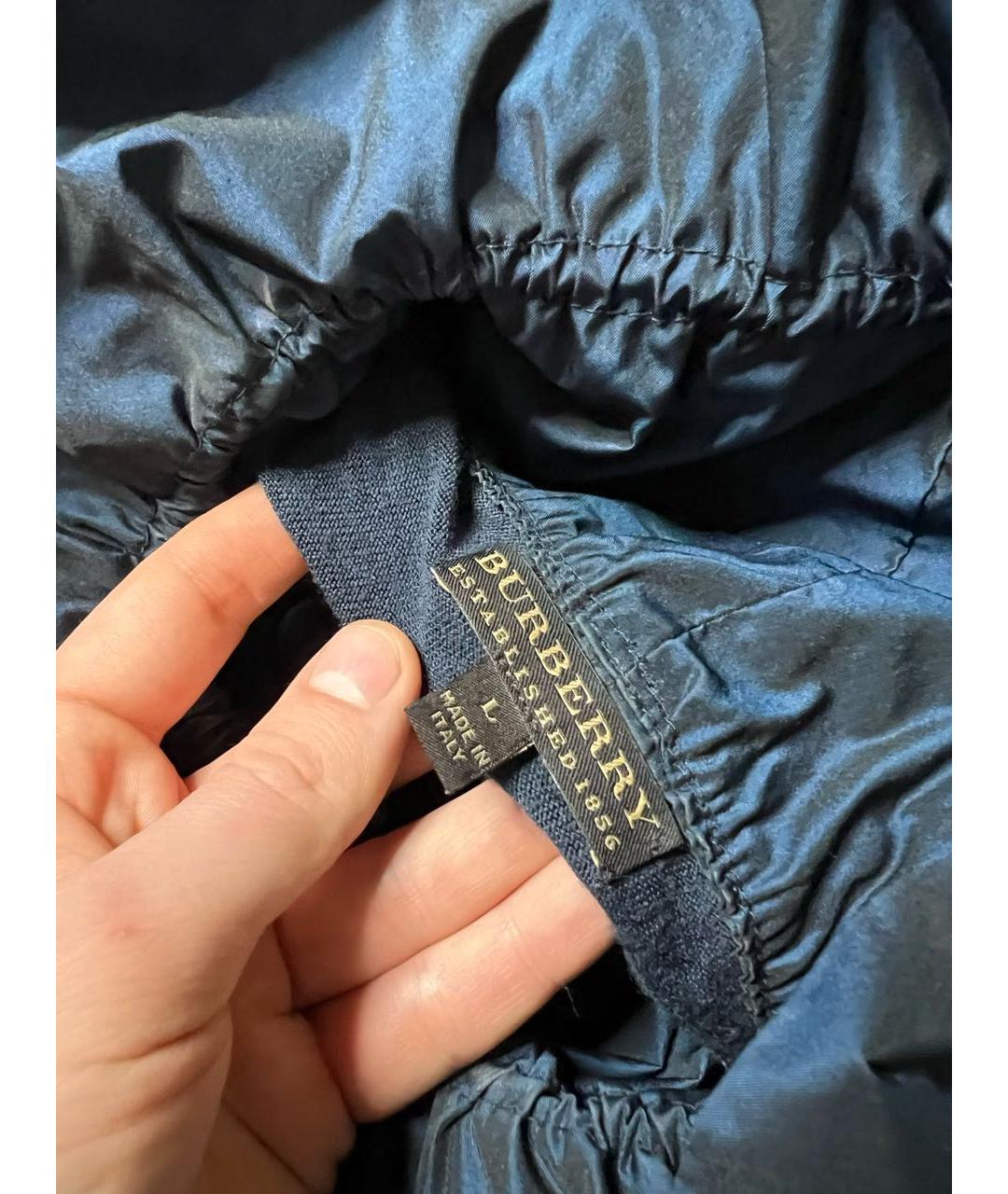 BURBERRY Темно-синий шерстяной джемпер / свитер, фото 5