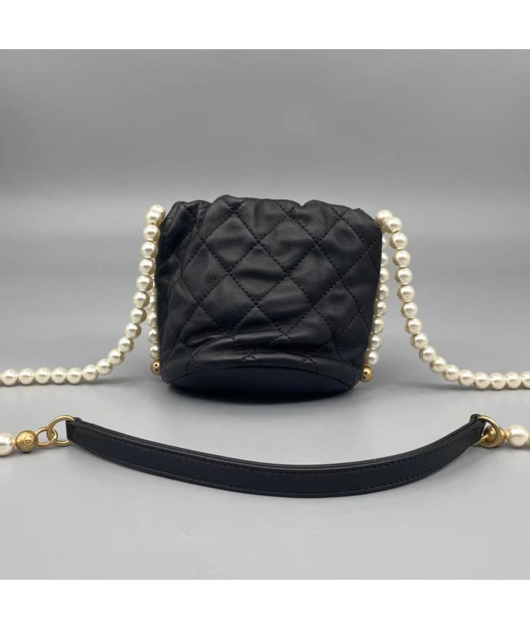 CHANEL Черная кожаная сумка через плечо, фото 3