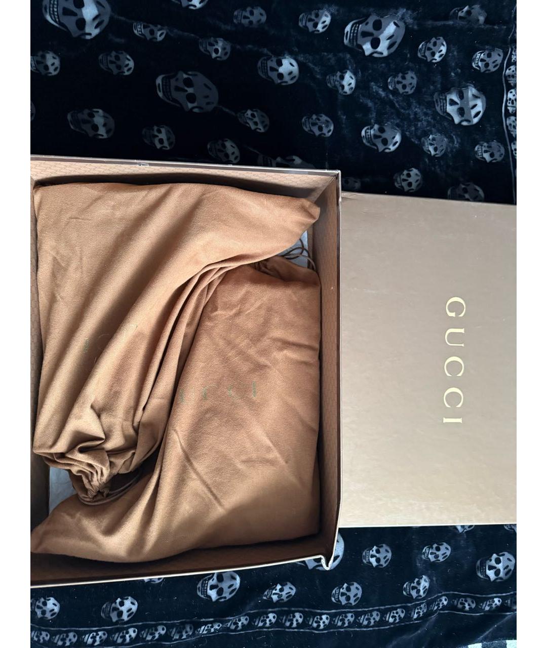 GUCCI Черные высокие ботинки из лакированной кожи, фото 5