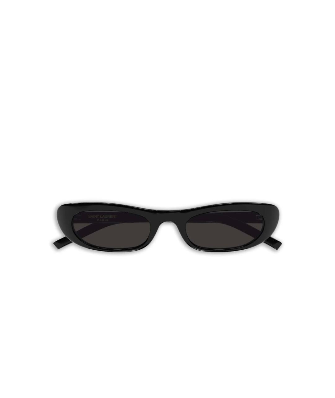 SAINT LAURENT Черные пластиковые солнцезащитные очки, фото 8