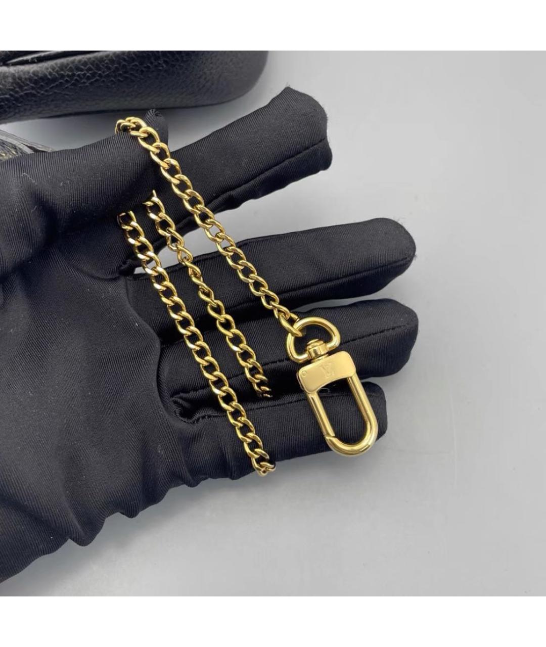 LOUIS VUITTON Черная кожаная сумка через плечо, фото 7