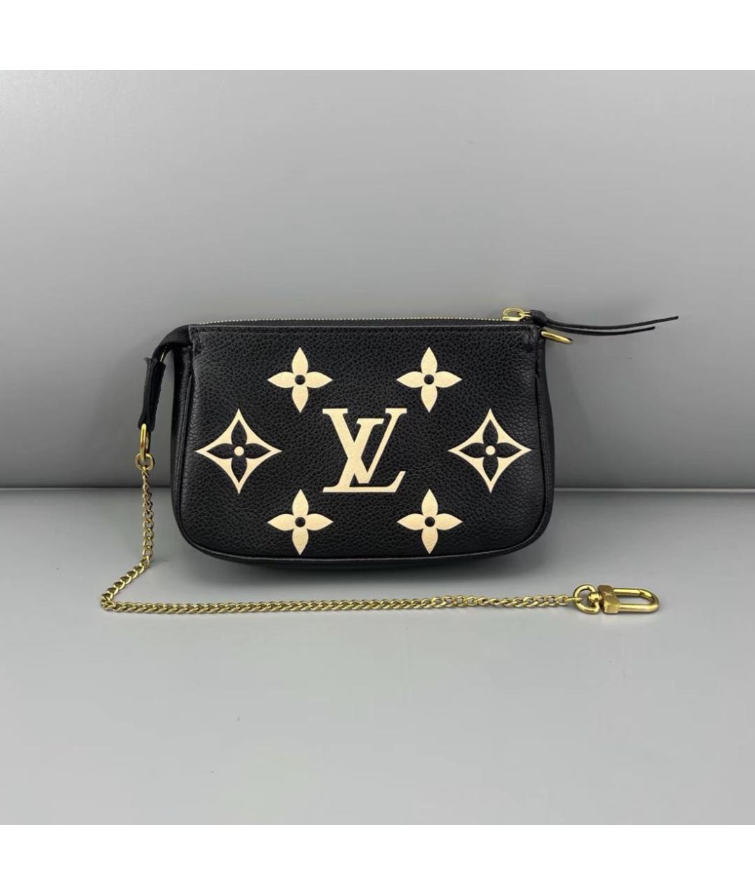 LOUIS VUITTON Черная кожаная сумка через плечо, фото 2