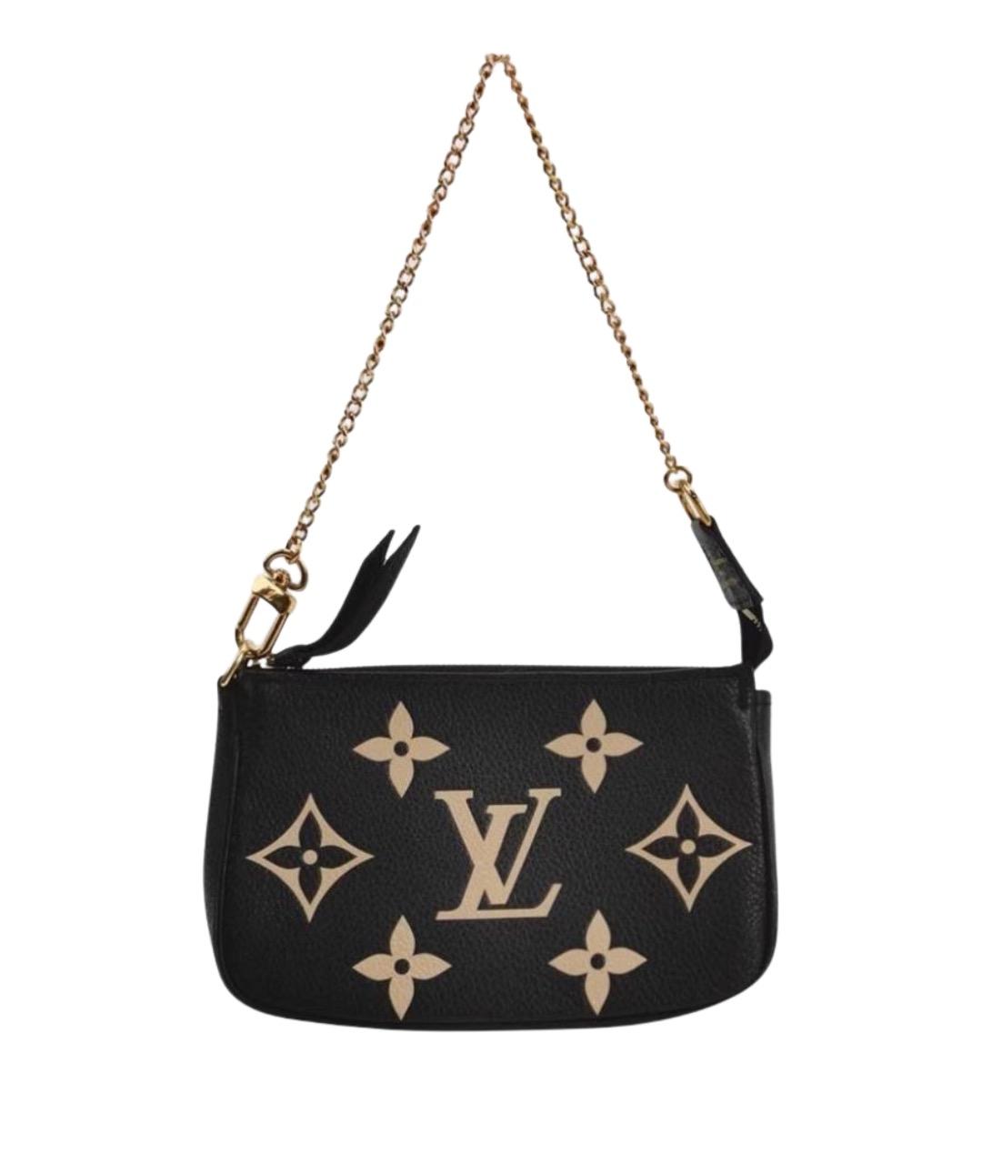 LOUIS VUITTON Черная кожаная сумка через плечо, фото 1