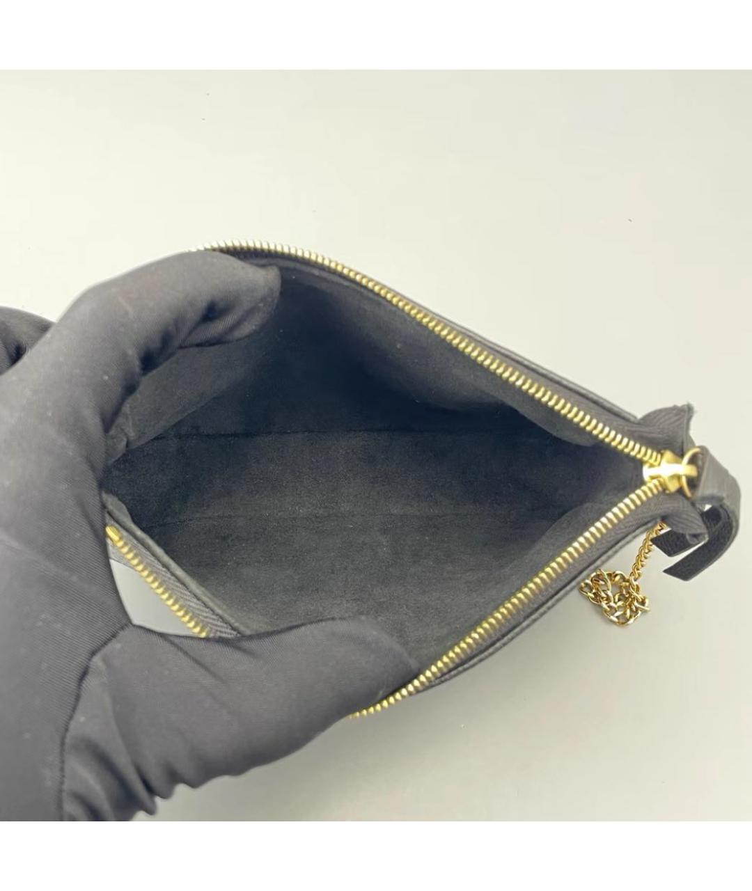 LOUIS VUITTON Черная кожаная сумка через плечо, фото 8