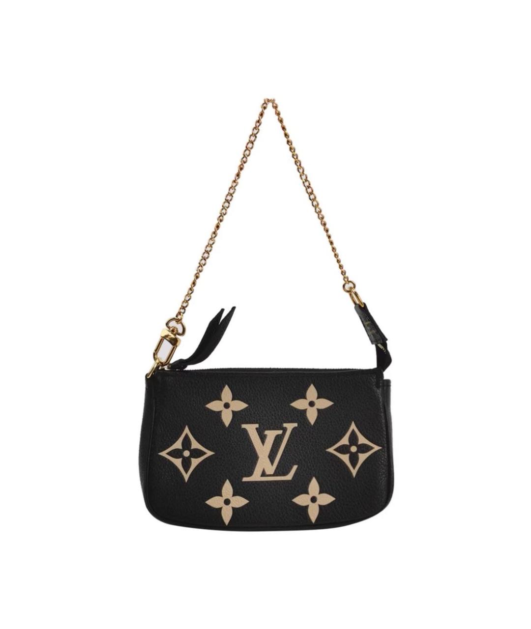 LOUIS VUITTON Черная кожаная сумка через плечо, фото 9