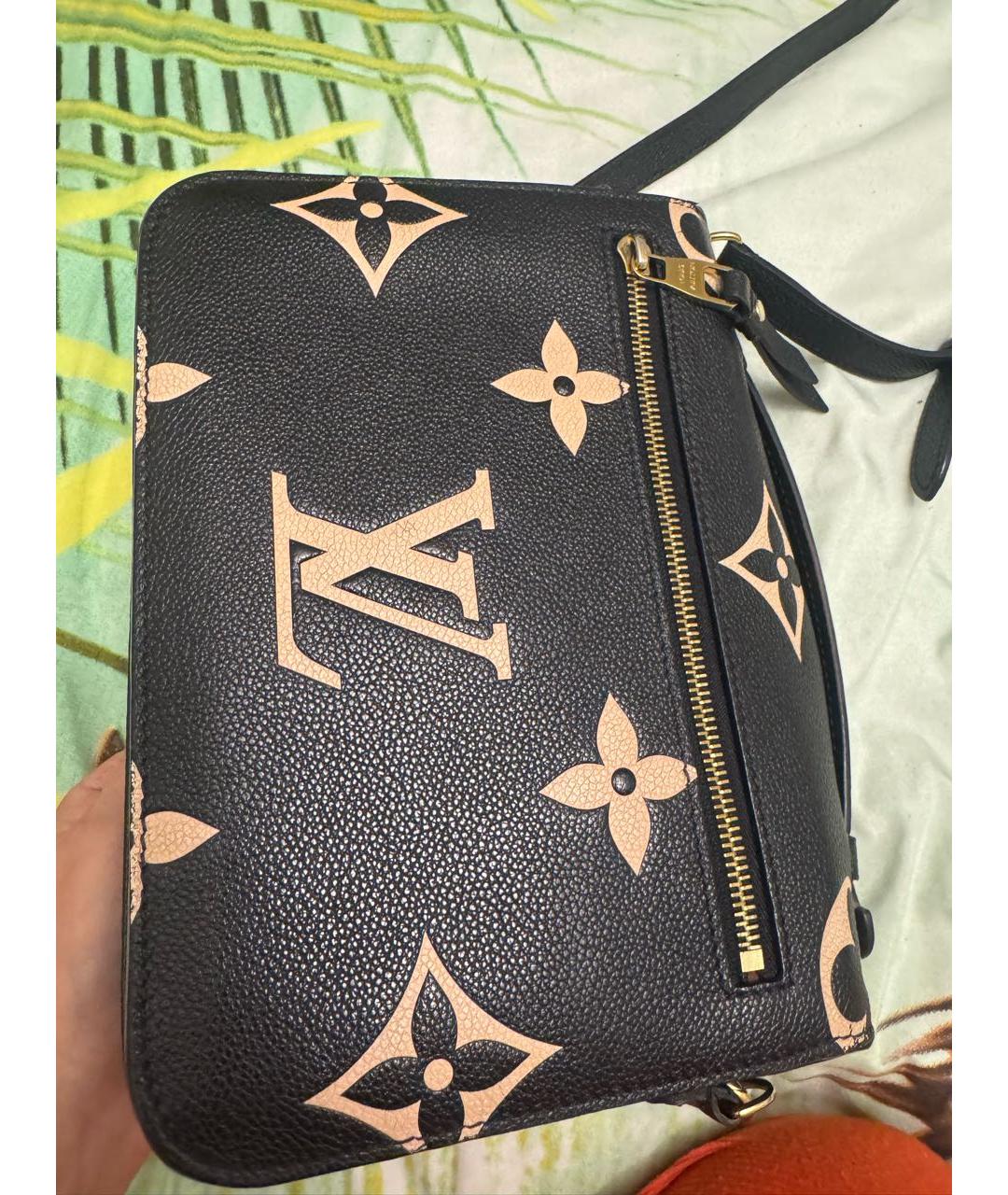 LOUIS VUITTON Черная кожаная сумка через плечо, фото 2