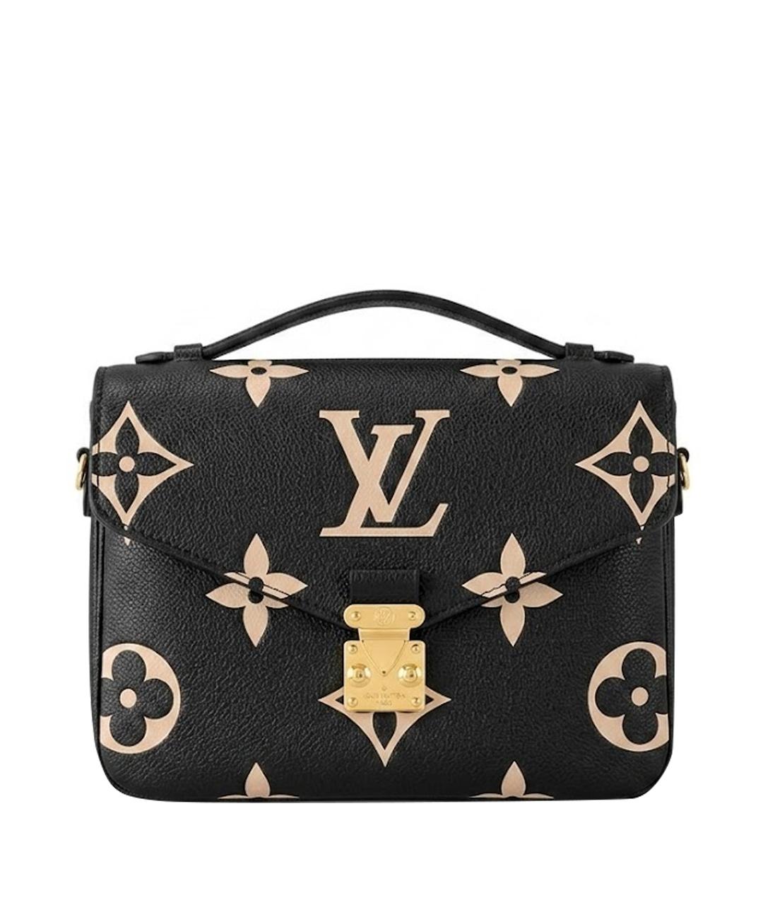 LOUIS VUITTON Черная кожаная сумка через плечо, фото 1