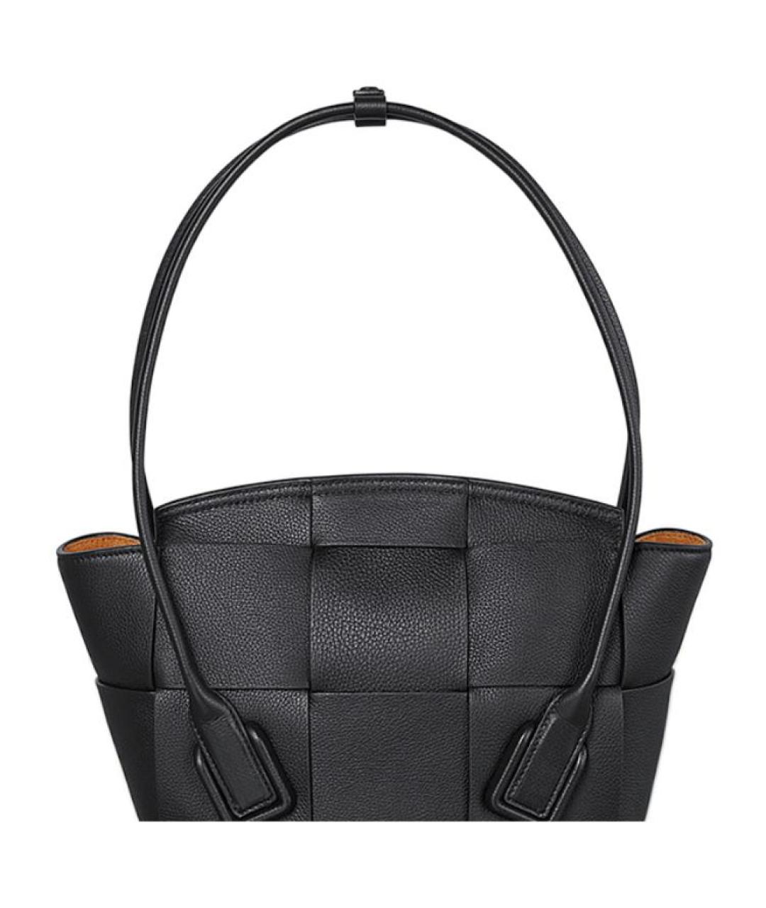 BOTTEGA VENETA Черная кожаная сумка через плечо, фото 3