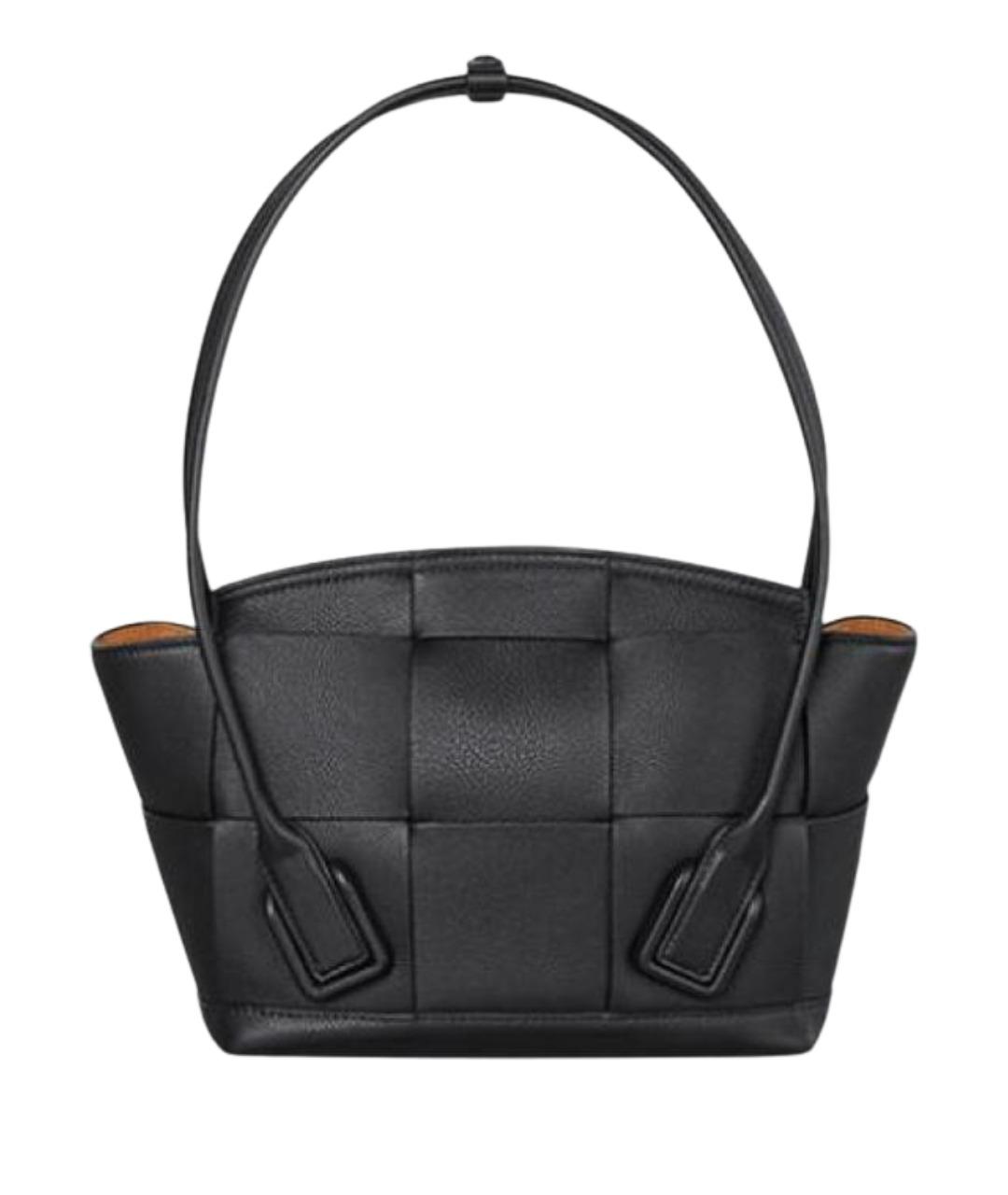 BOTTEGA VENETA Черная кожаная сумка через плечо, фото 1
