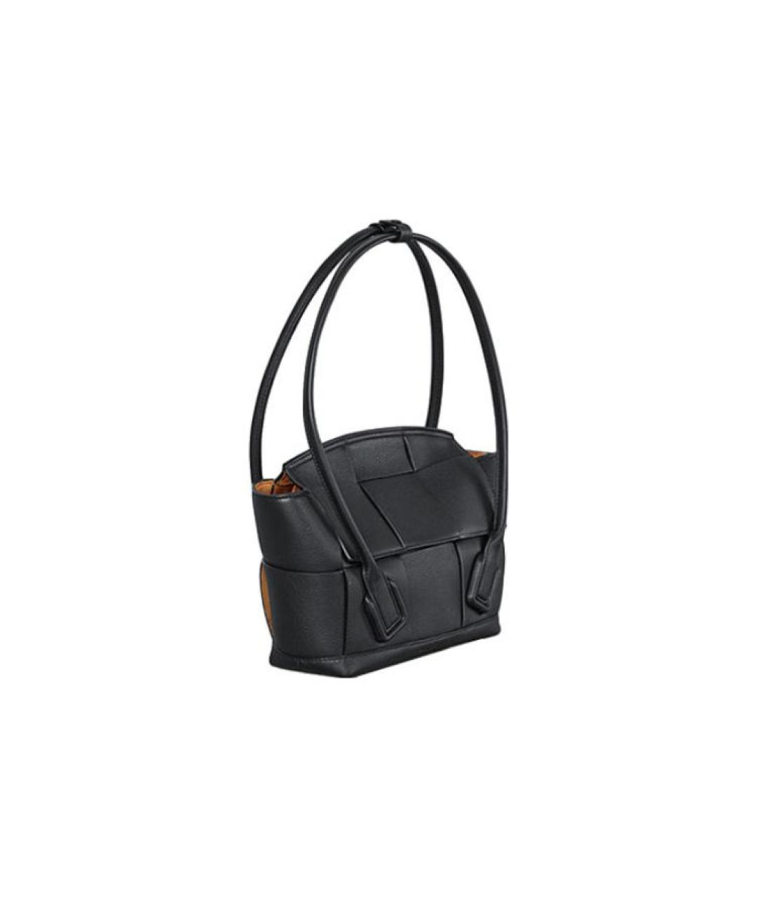 BOTTEGA VENETA Черная кожаная сумка через плечо, фото 2