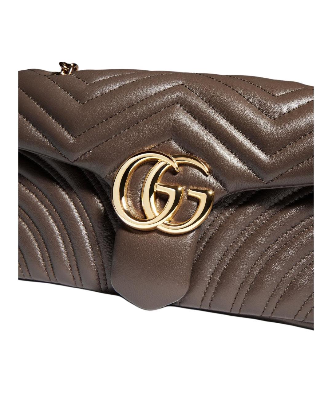 GUCCI Коричневая кожаная сумка через плечо, фото 5