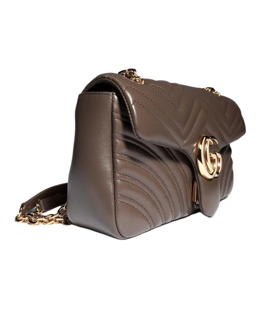GUCCI Коричневая кожаная сумка через плечо, фото 2