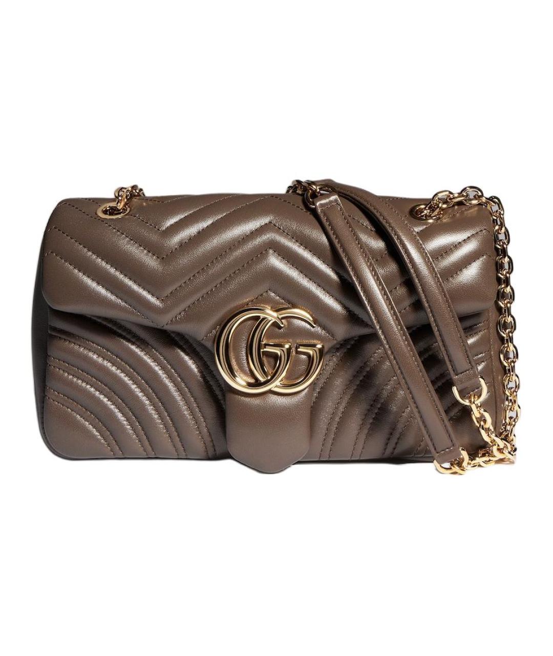 GUCCI Коричневая кожаная сумка через плечо, фото 1